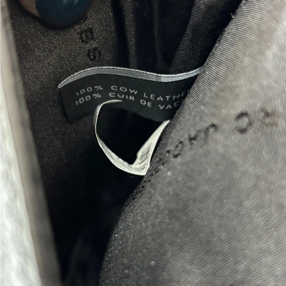 Marc by Marc Jacobs‎ Black Pebbled Leather Crossbody Bag Gold Logo Patch